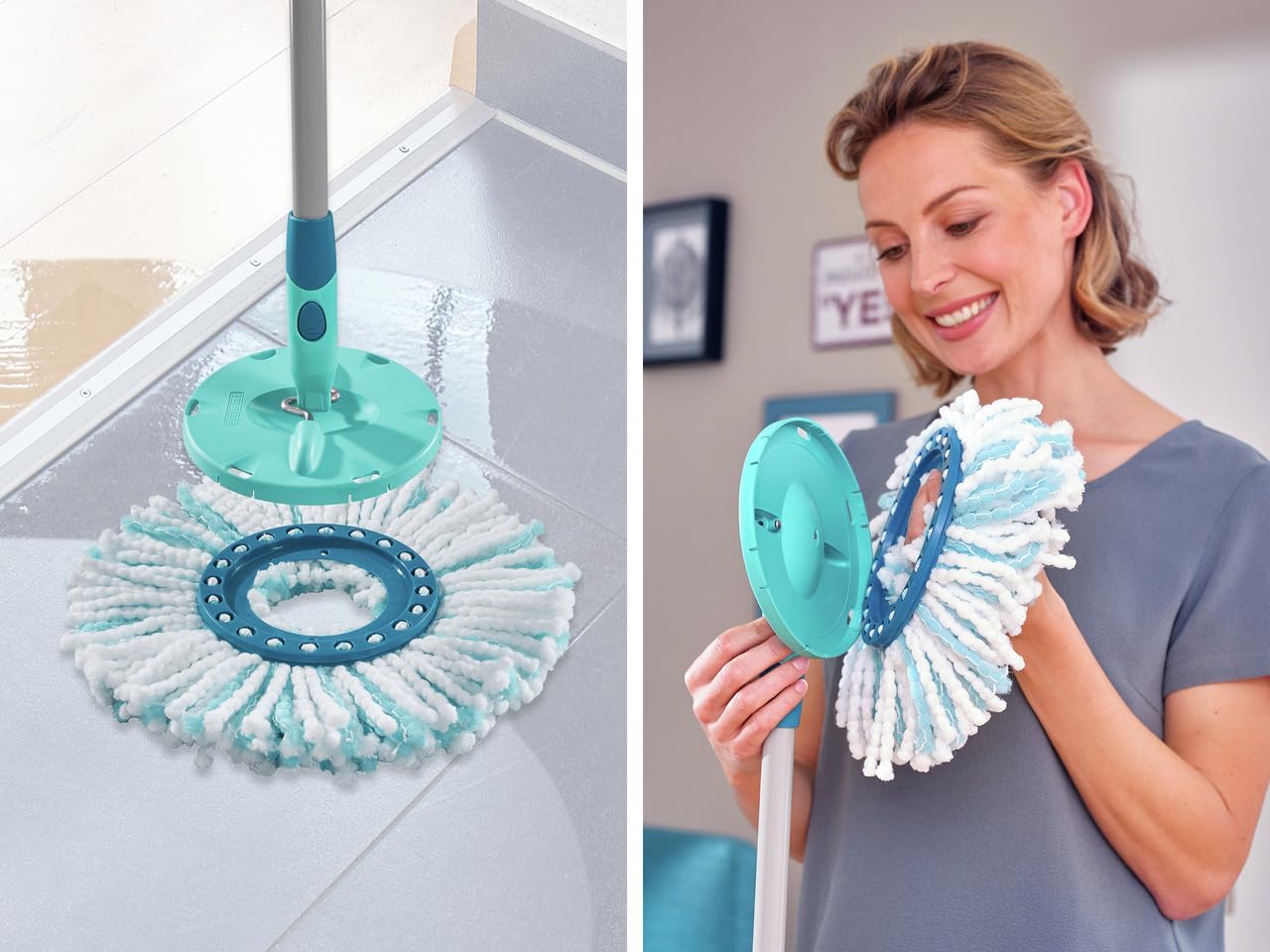 Cabezal trapeador Clean Twist mopa microfibra doble fibra