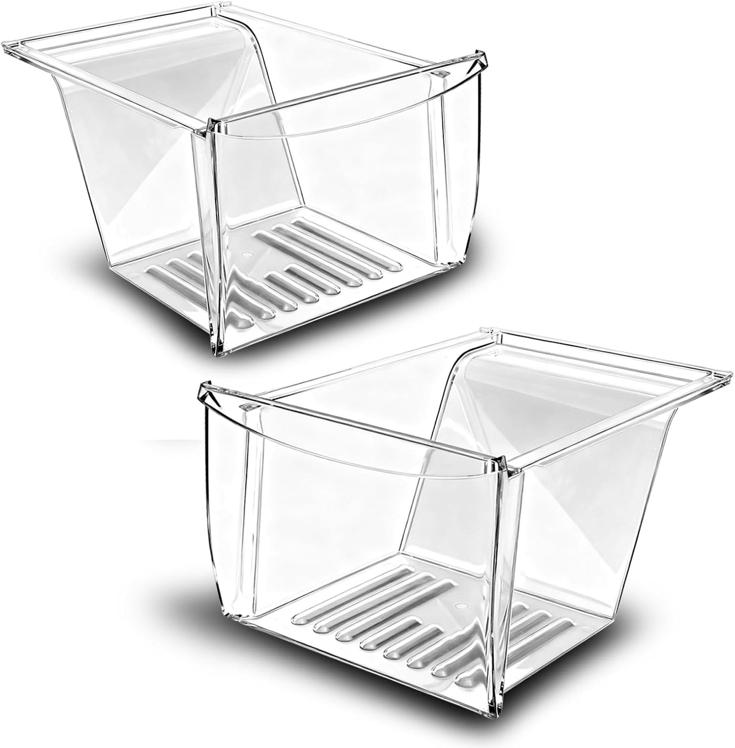 Pack 2 Cajón Refri Transparente Inastillable