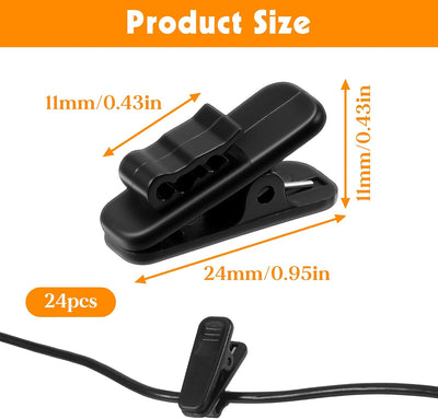 20 Clips Auriculares para Ropa y Micrófonos