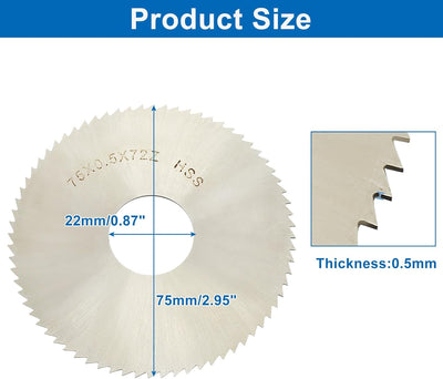 Herramienta corte sierra 72 dientes 3pulg 0.020pulg