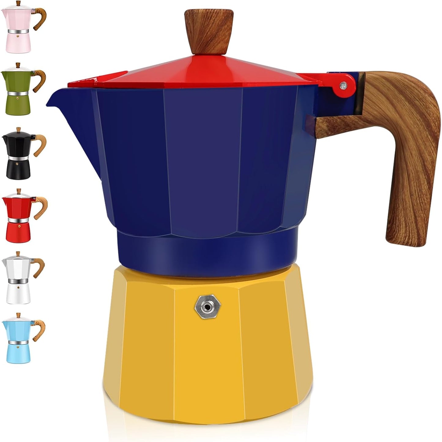 Cafetera de moka de aluminio para cocina italiana y cubana 10 oz