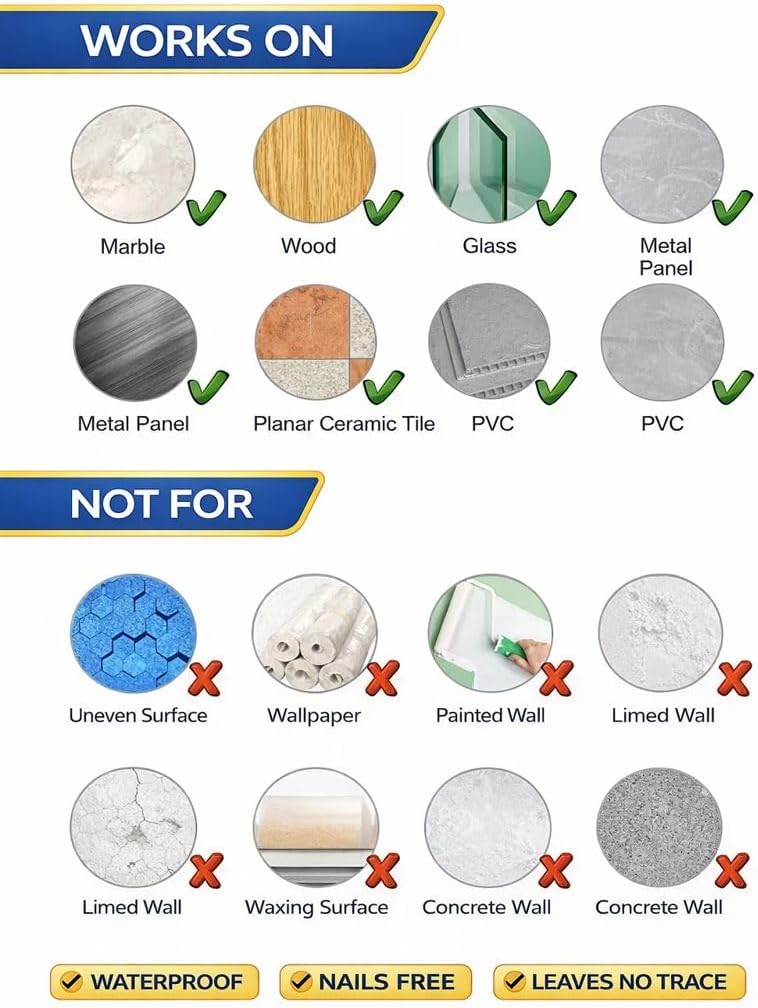 24 Pzas Gancho Adhesivo Agua Resistente para Baño Cocina Puerta