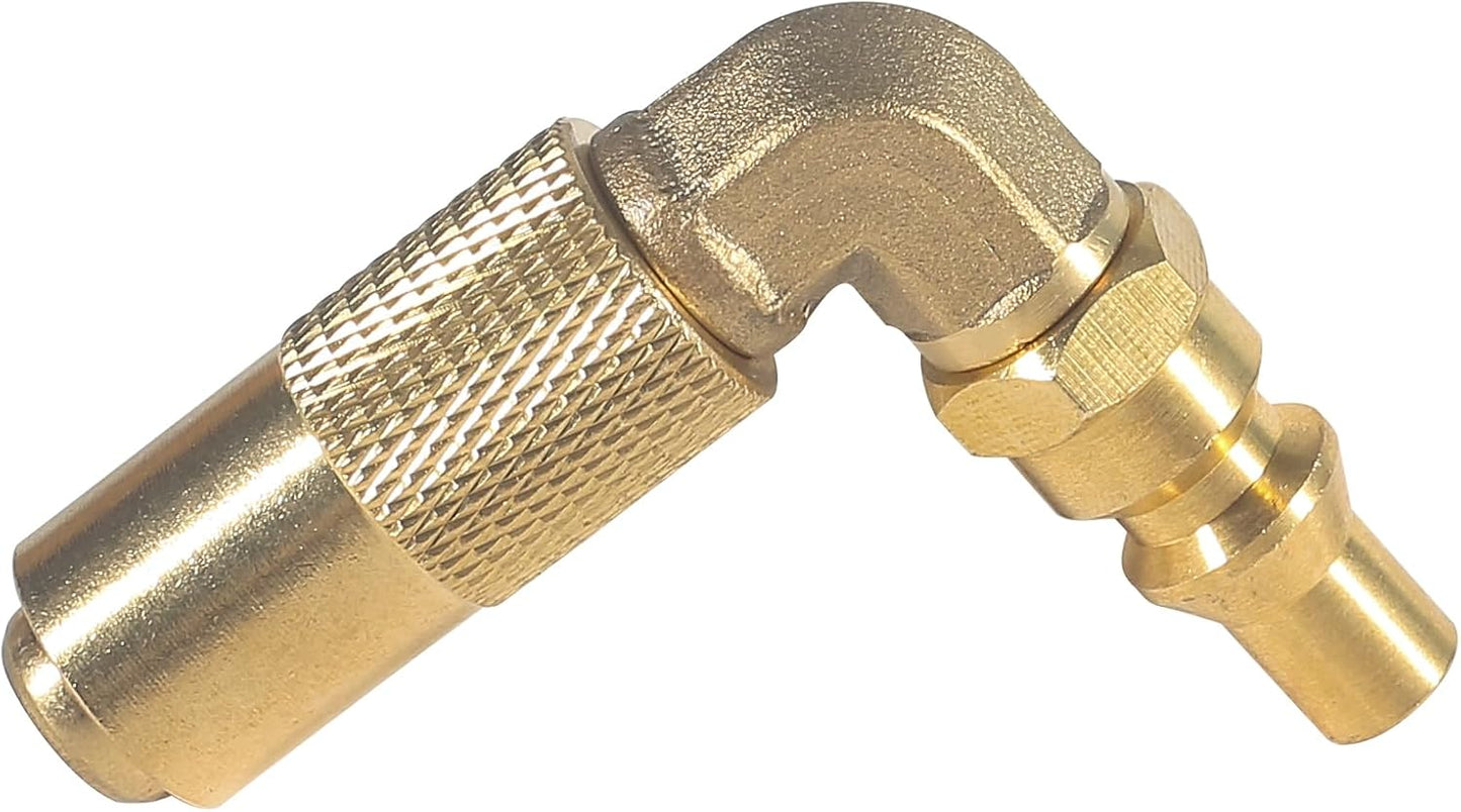 Adaptador RV 1/4pulg codo latón propano parrilla 17-22pulg
