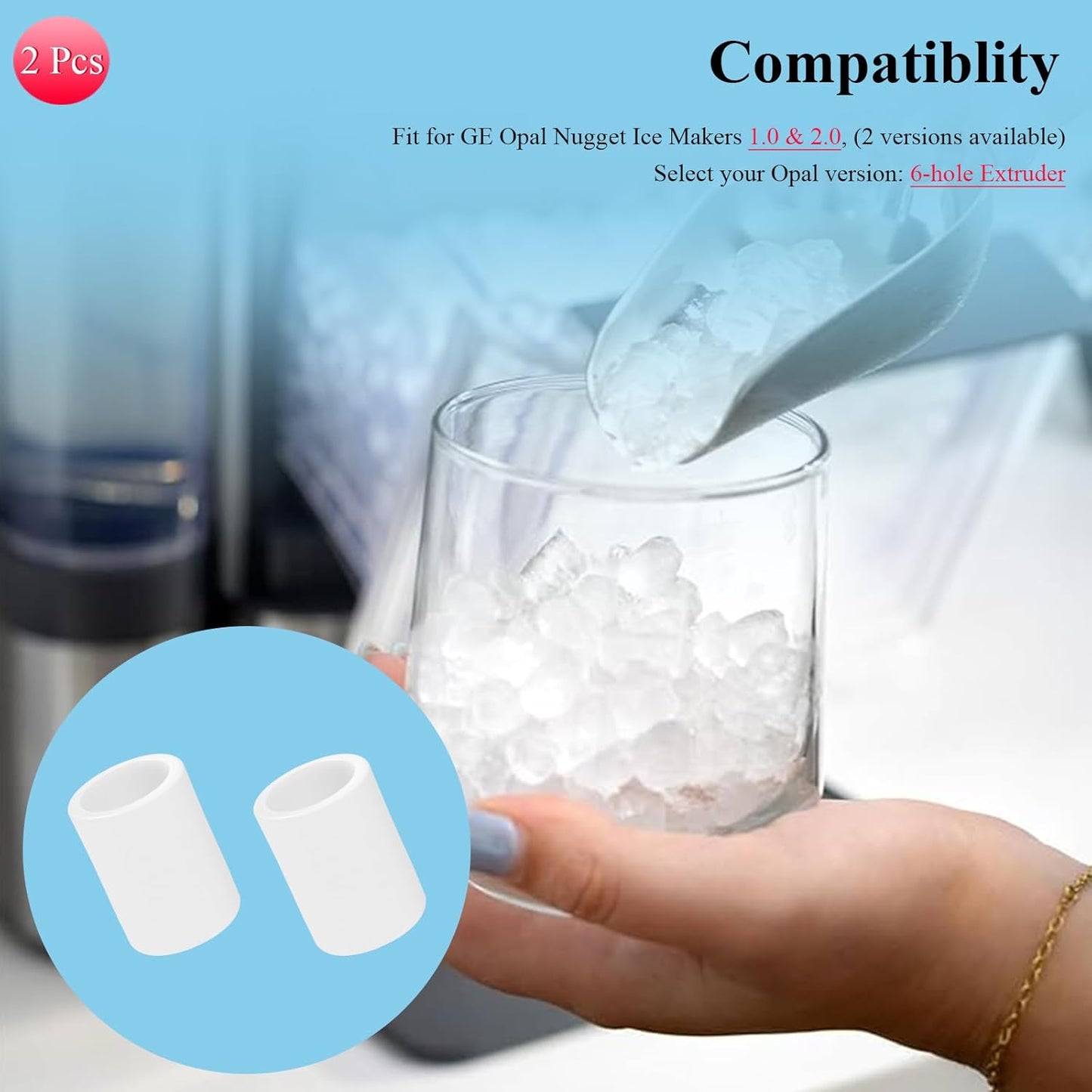 Buje para máquina de hielo GE Opal Nugget 1.0 y 2.0
