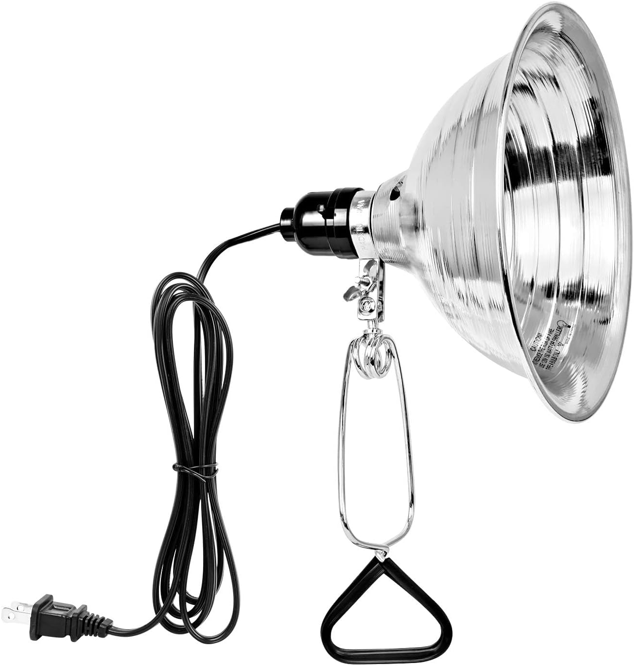 Lámpara abrazadera reflector aluminio 8.5pulg E26 150W cable 6ft