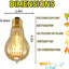 Set 4 Bombillas Edison A19 E26 Regulables 75W Cálidas