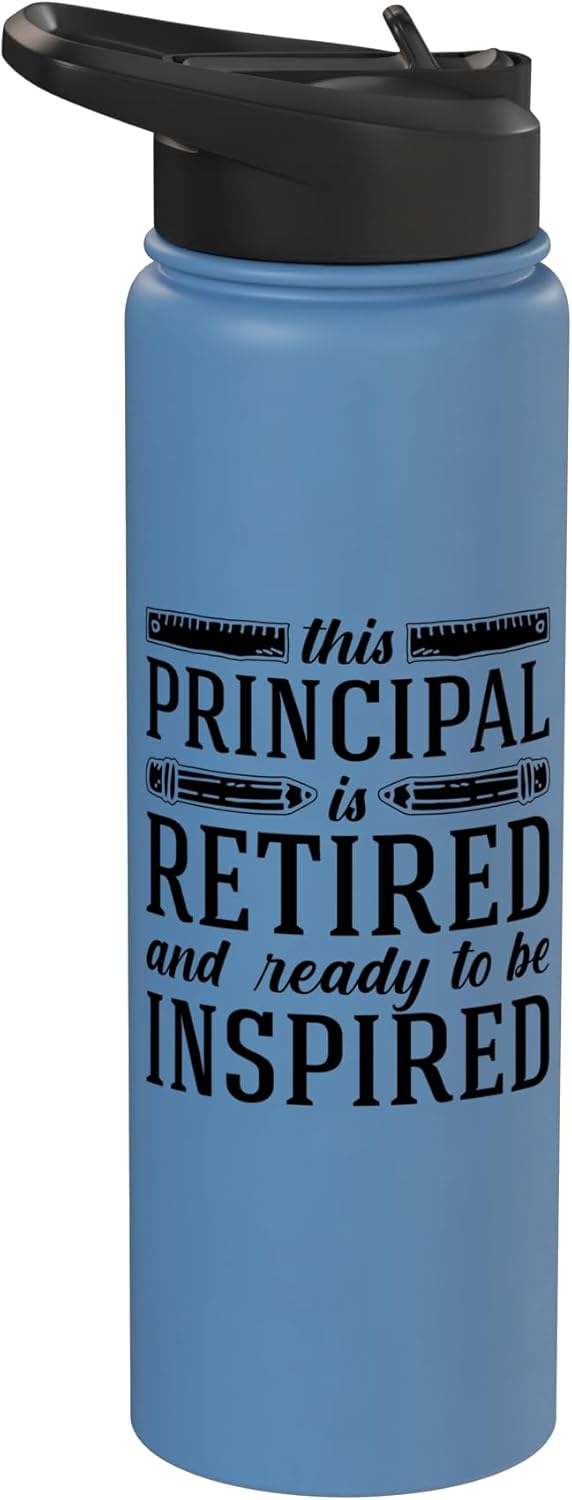 Botella de agua aislada de acero inoxidable para educadores jubilados