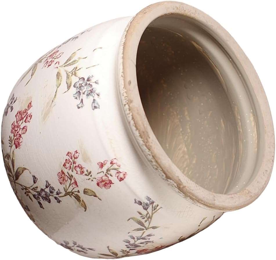 Macetas cerámica vintage 6.29pulg con drenaje florero
