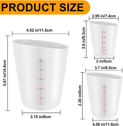 Tazas medidoras de silicona para chocolate resina epoxi y mantequilla