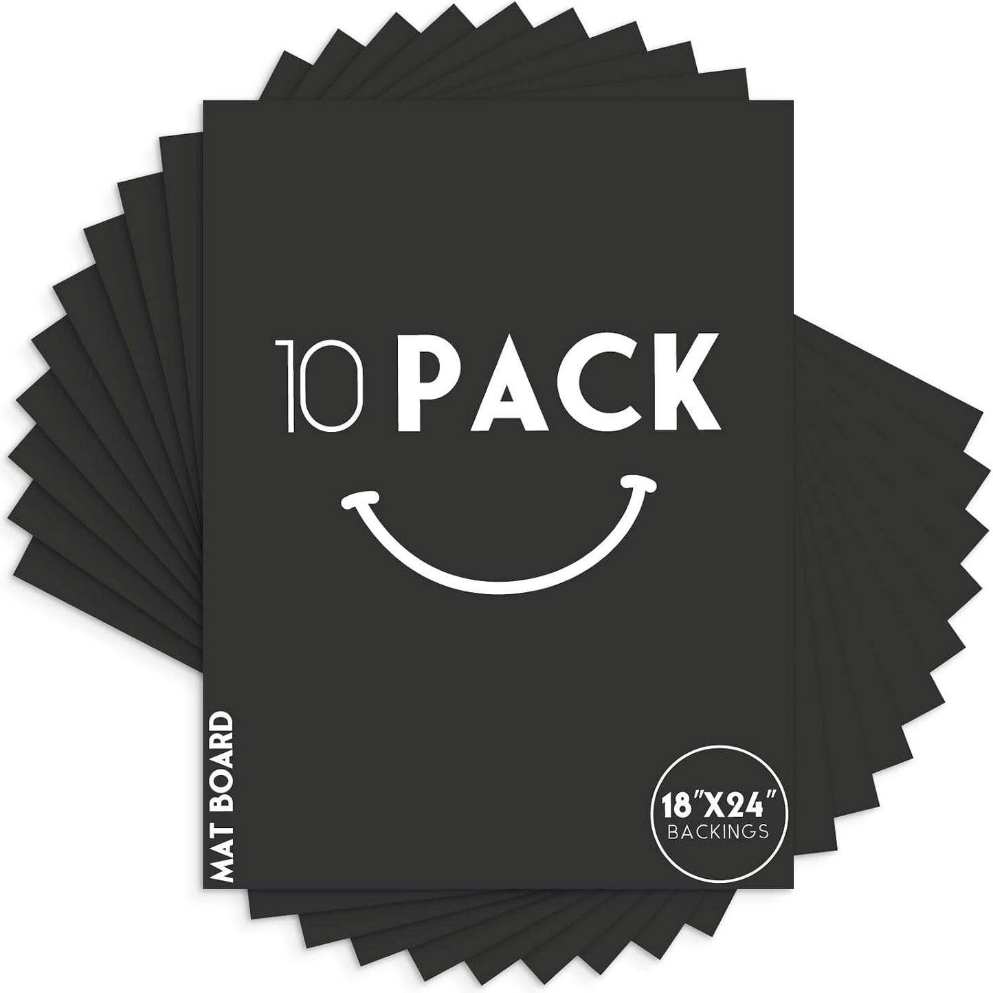 Matboard 18x24pulg negro para marco 10uds