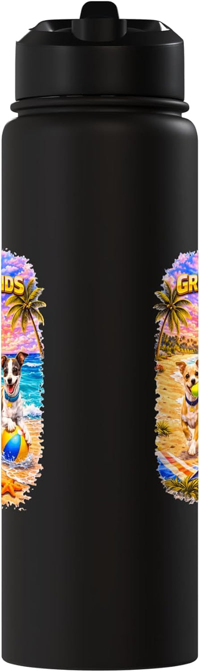Botella térmica acero inox con dibujo perro playa