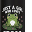 Botella de agua aislada de acero inoxidable con dibujo de ranas