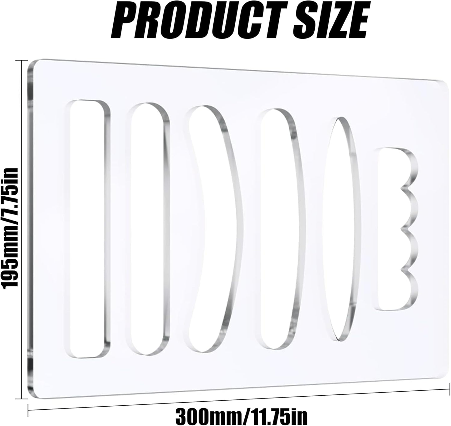 Plantillas acrílico 6en1 para carpintería y bricolaje