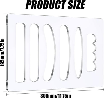 Plantillas acrílico 6en1 para carpintería y bricolaje
