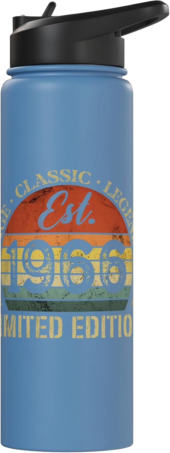 Botella de agua acero inoxidable aislada edición limitada vintage