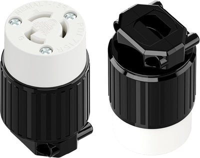 2 enchufes NEMA L7-15R bloqueo giratorio 15A 277V