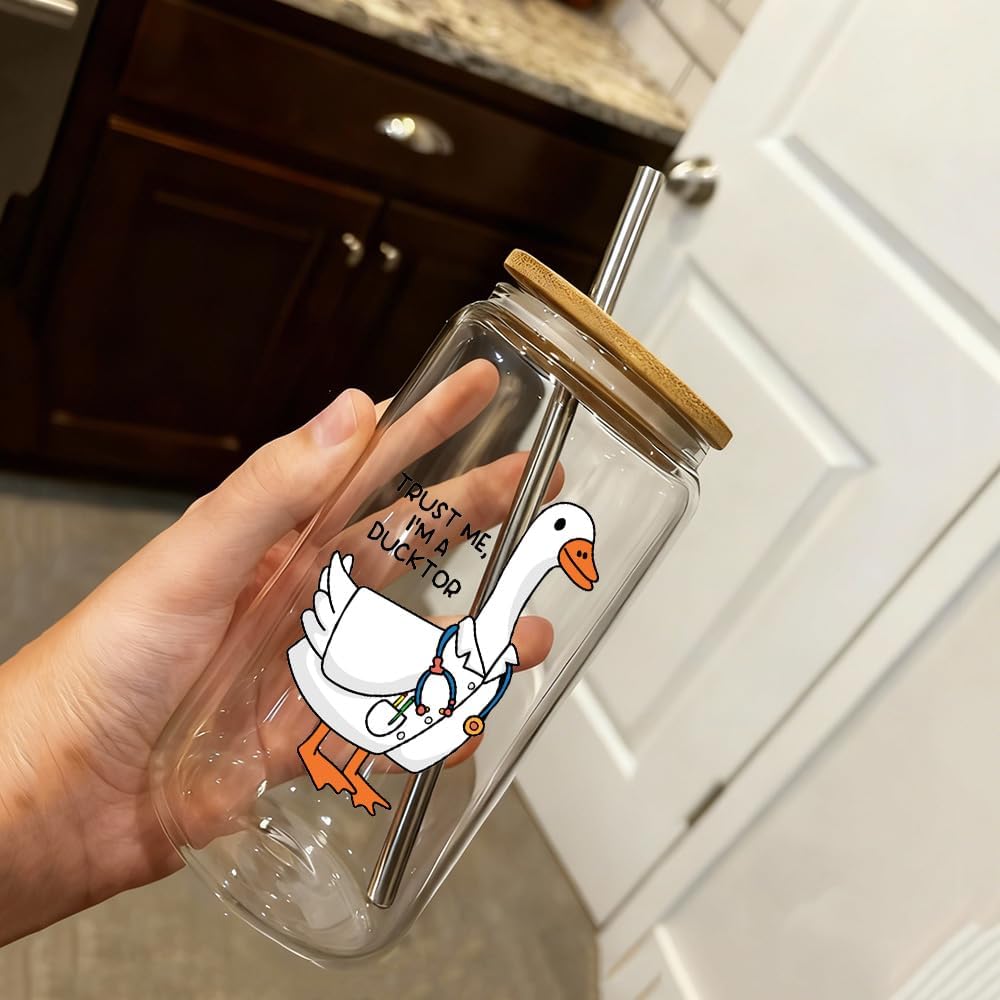 Taza de cristal Silly Goose Trust Me I'm a Doctor regalo para mujer dentista
