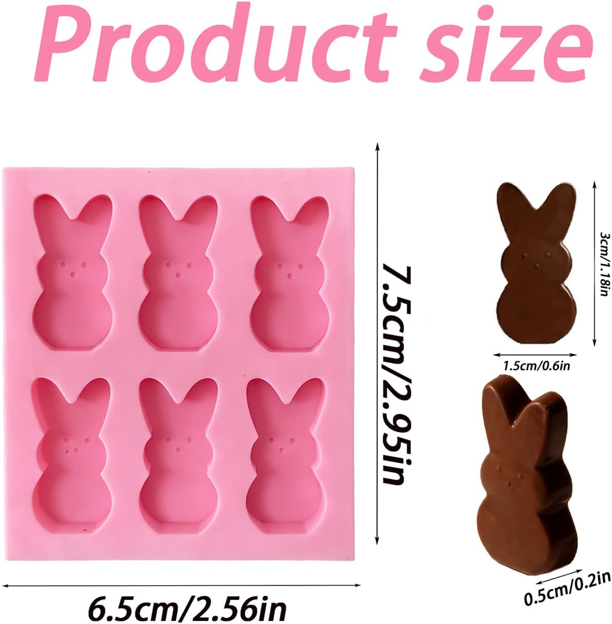 Moldes silicona Pascua 6 cavidades conejo decoración pastel