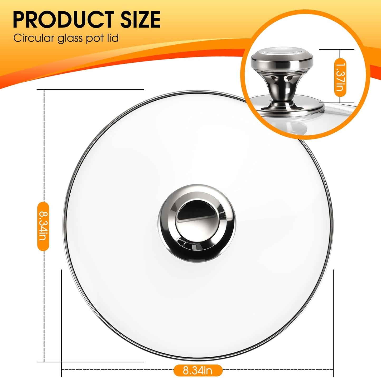 Tapa vidrio repuesto olla cocción lenta 3qt SCV700-S-BR