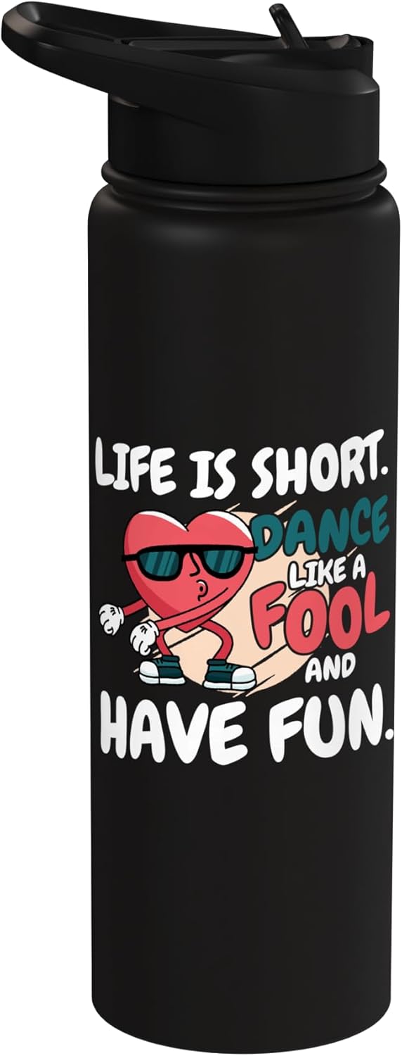 Botella de agua acero inoxidable aislada para bailarines