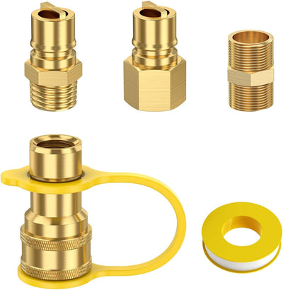 Set 5 Pzas Accesorios Conexión Rápida Gas Natural 1/2pulg