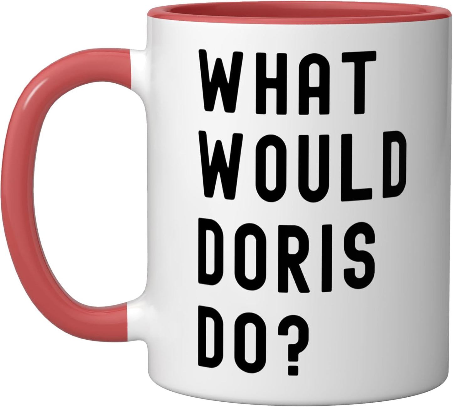 Taza cerámica What Would Doris Do? Roja/blanca