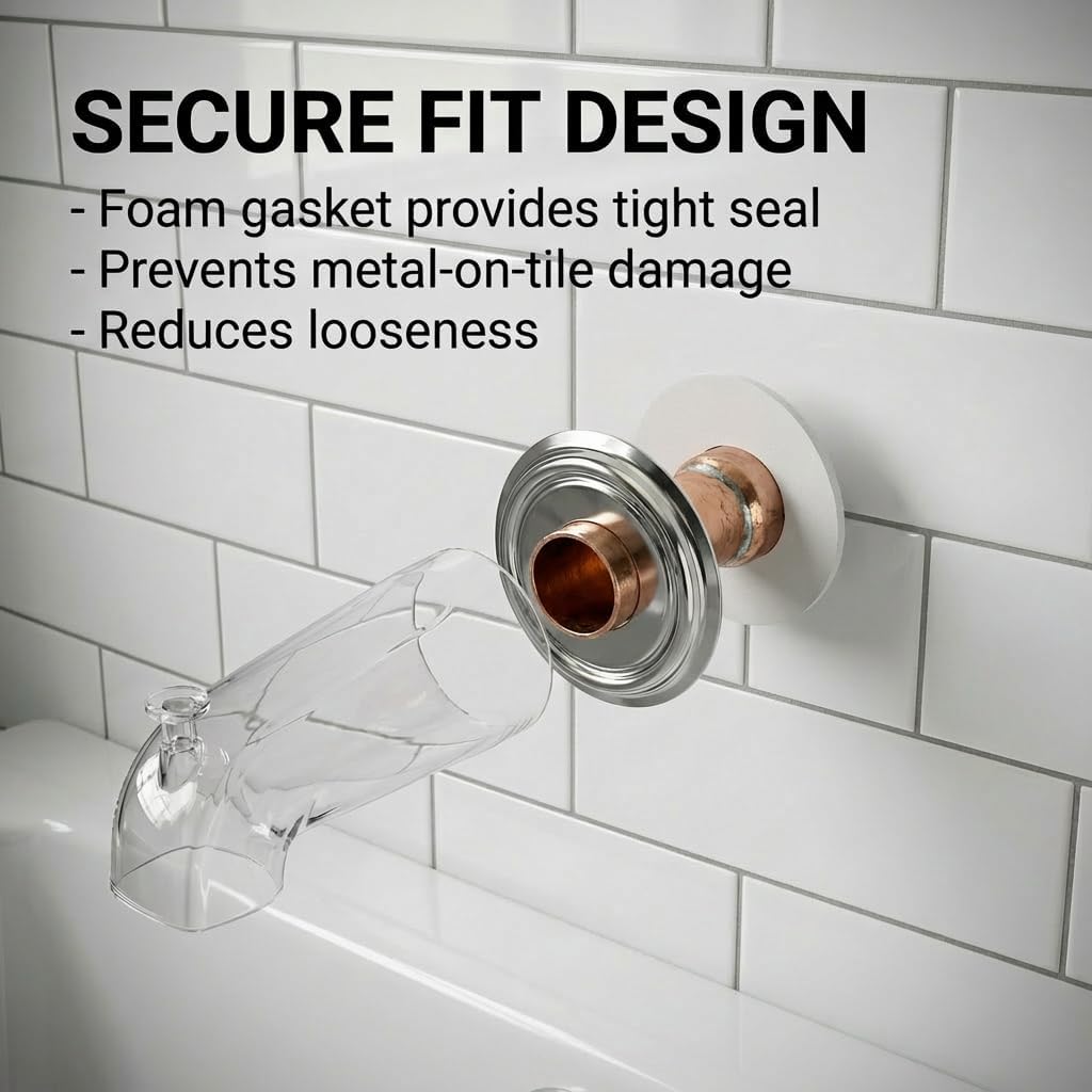 Anillo cubierta boquilla bañera cromado acero inox 1.5pulg