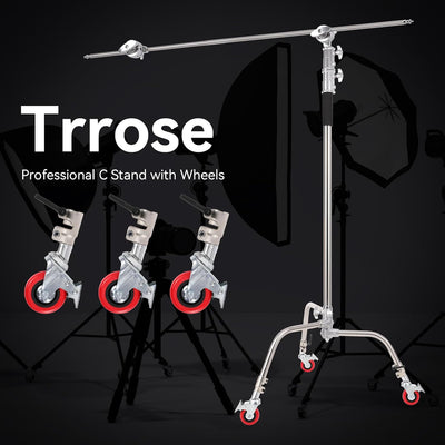 3 Ruedas Giratorias Soporte C Metal Base Goma Rojo