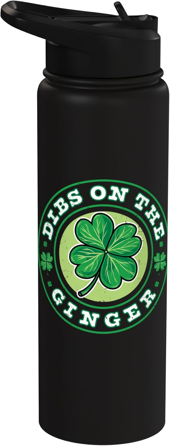 Botella agua acero inox aislada St Patricks Day