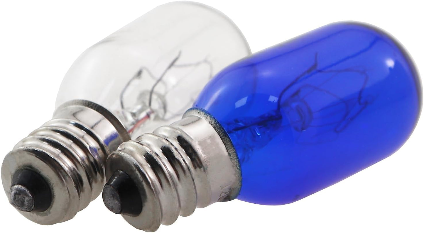 4 Bombillas Espejo 20W E12 Base Vela Doble Cara Azul