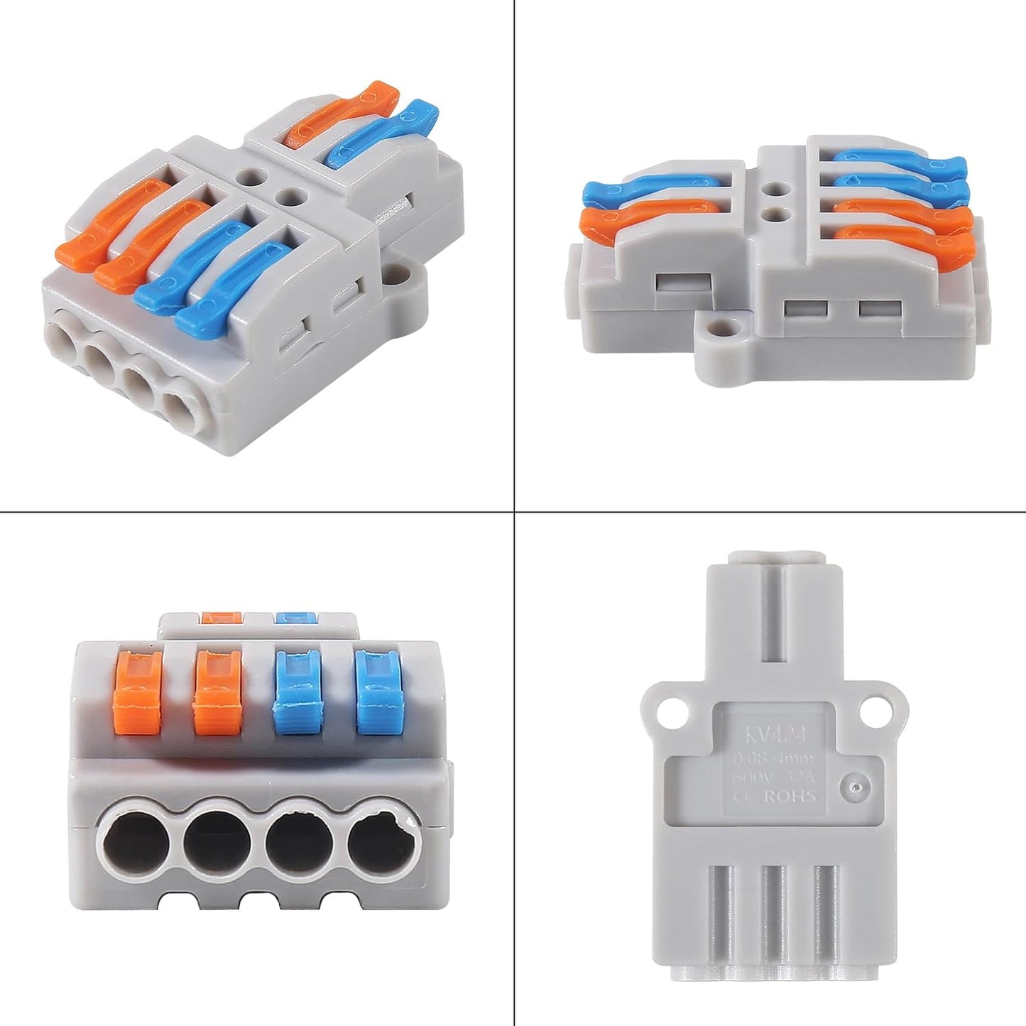 Conectores cable 2en4 compactos conexión rápida