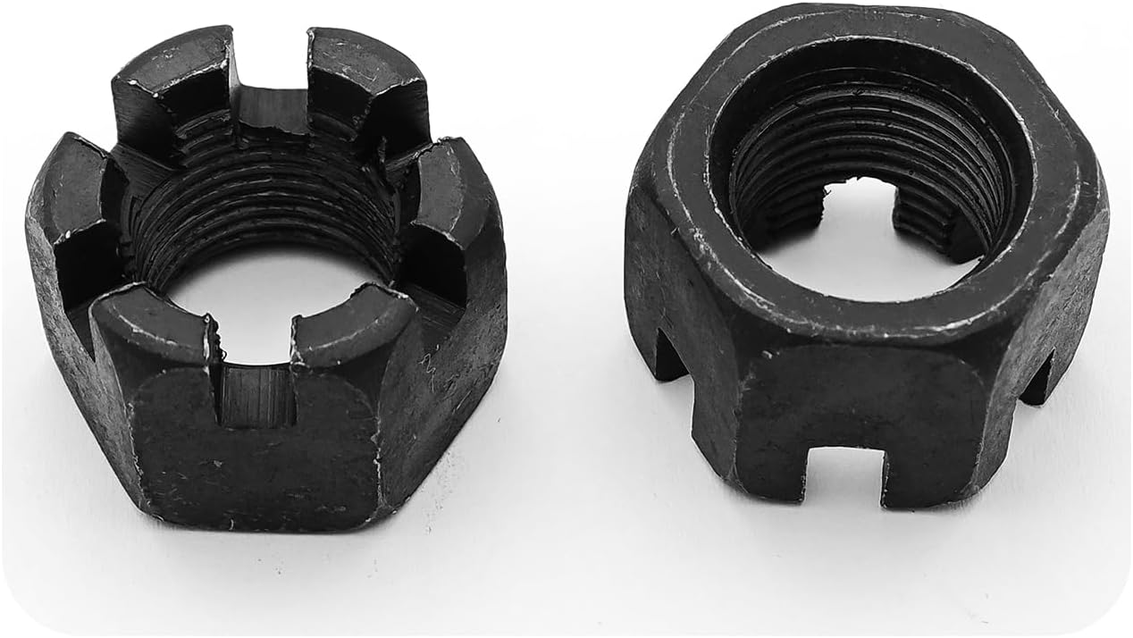 5 Tuercas Hex M18x0.059pulg Negras para Rodamientos