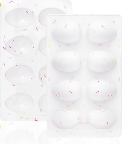 Juego de 2 moldes de silicona para huevos de Pascua y decoración de pasteles