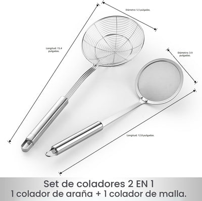 Colador de araña 5.3pulg cuchara ranurada para freidora