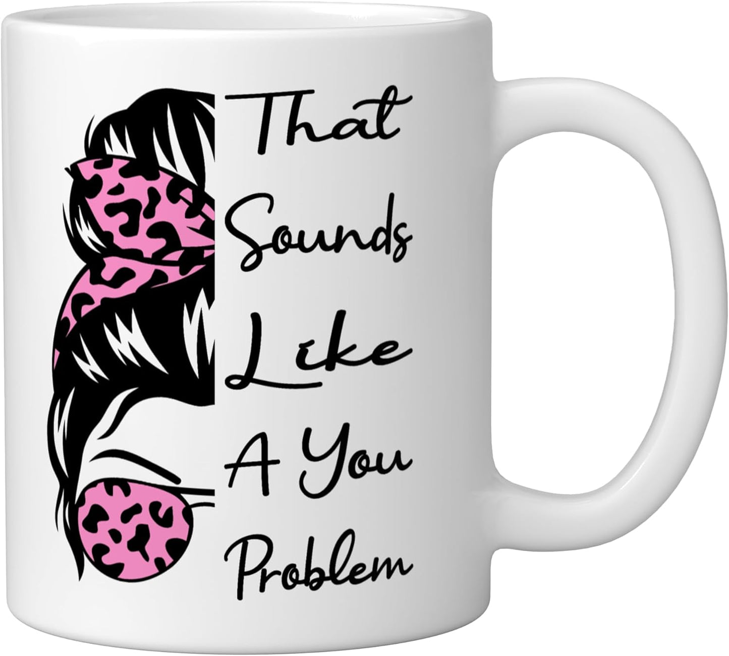 Taza cerámica para introvertido con pelo desordenado blanco