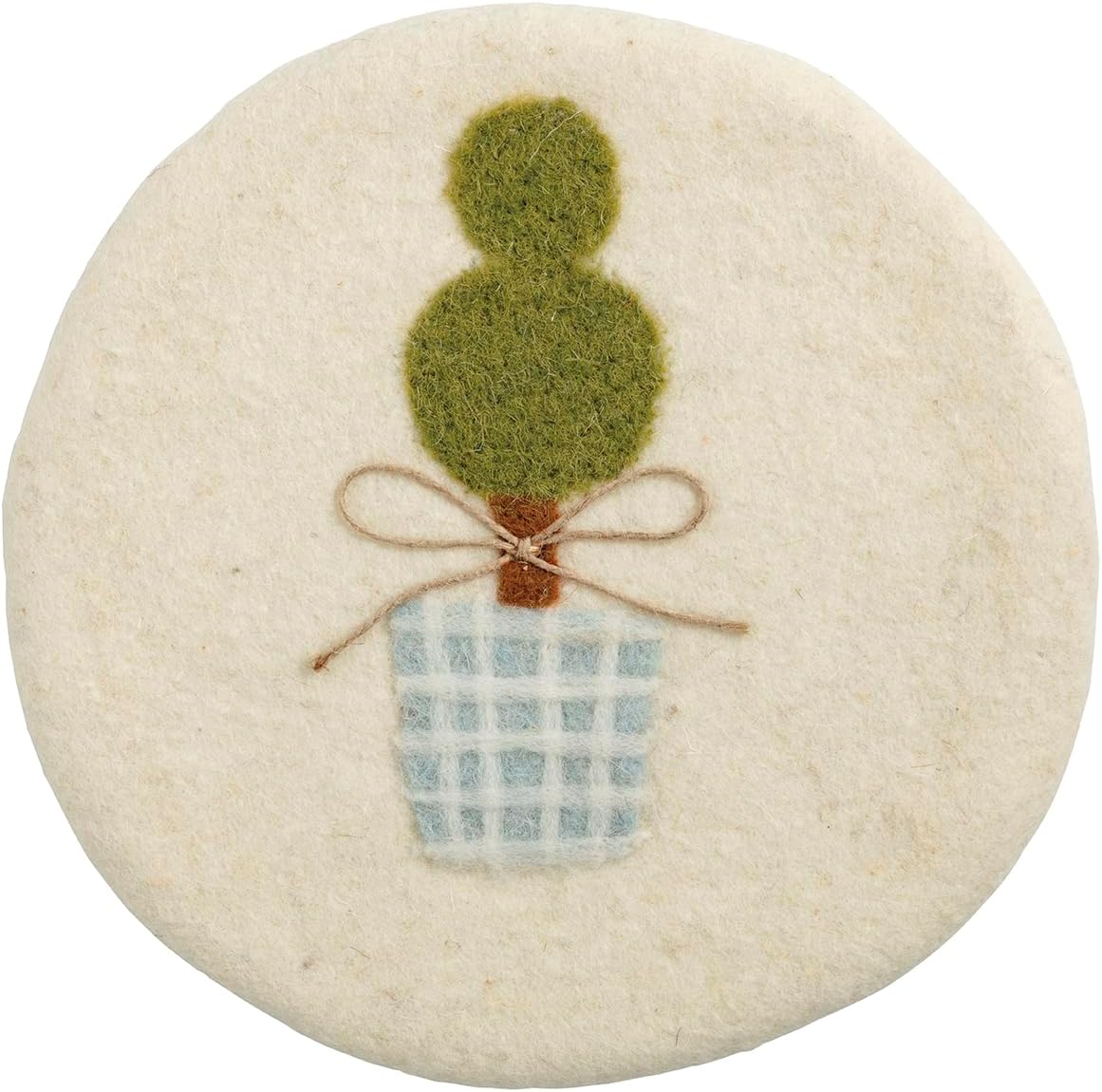 Salvamanteles de lana fieltro Mud Pie Topiary