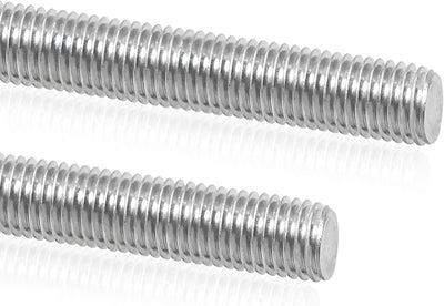 Varillas roscadas M6 x 9.843pulg acero inox 304 derechas 2uds