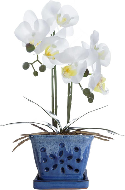 Maceta orquídea 5.5pulg cerámica con drenaje aire