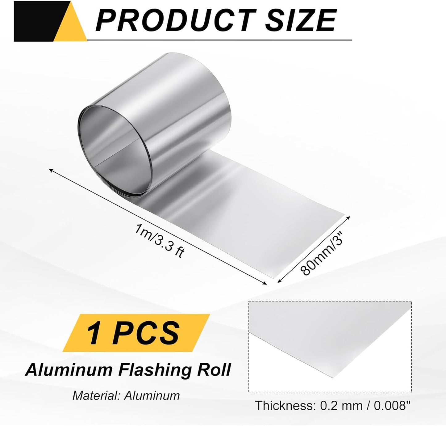Rollo aluminio impermeable para reparación techo puerta