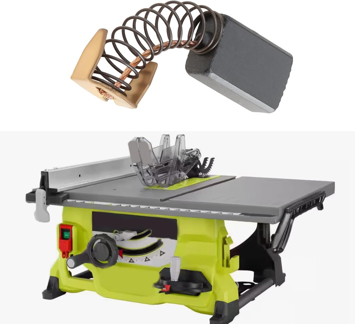 Cepillo carbón motor sierra mesa comp Ryobi RTS08