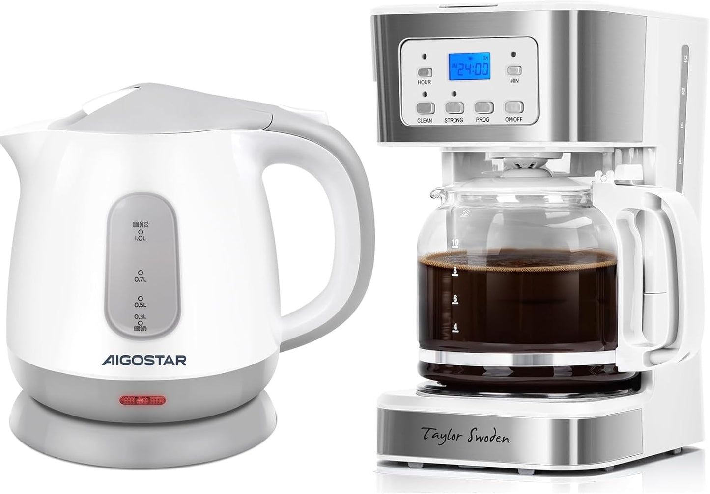 Cafetera Programable 12 Tazas con Hervidor 1L 1100W