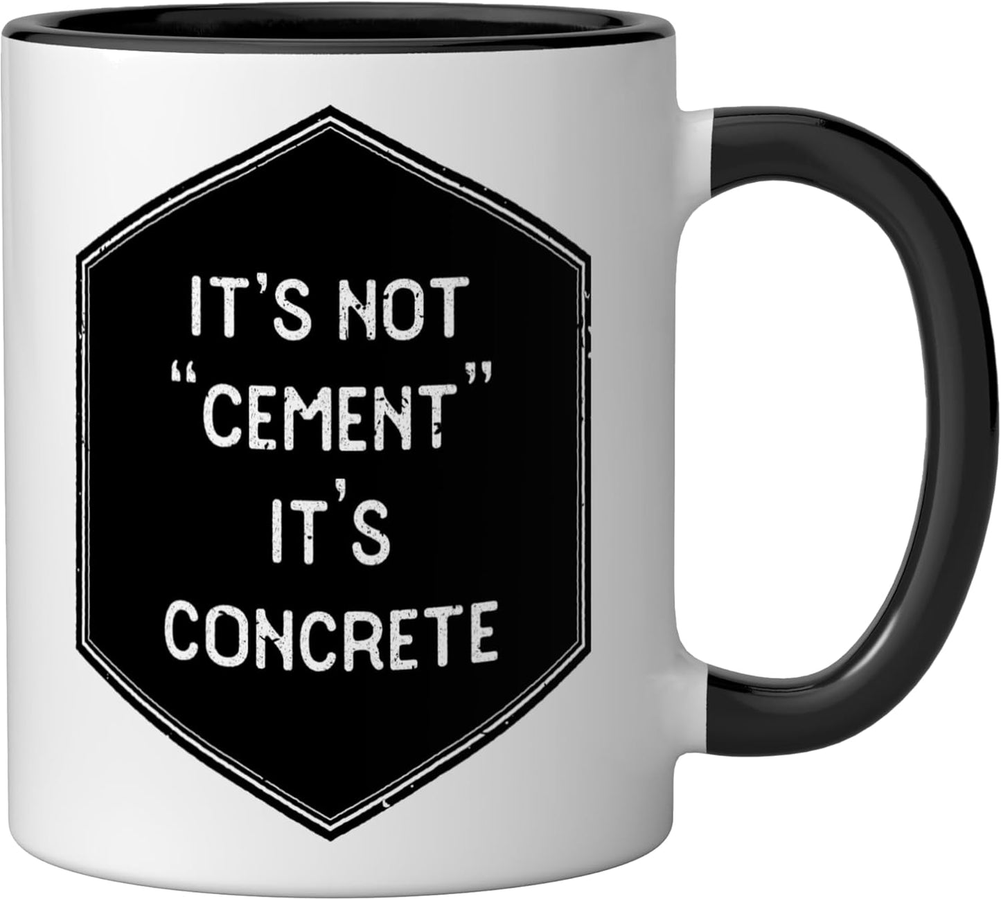 Taza Cerámica Ingeniero Concreto Negro/Blanco