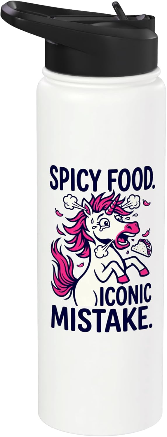 Botella agua acero inox aislada tema taco Cinco de Mayo