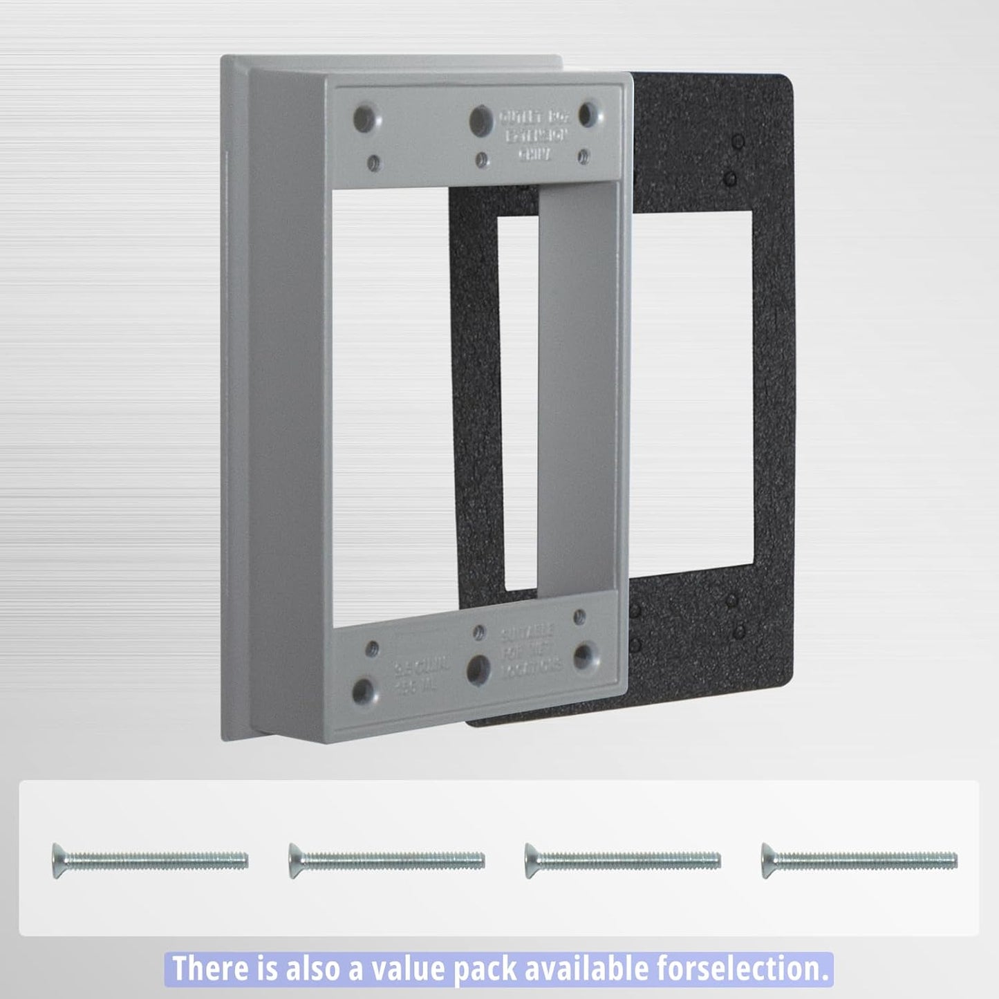 Extensión toma corriente resistente intemperie 4.71x3.01pulg