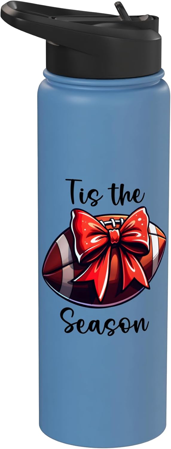 Botella agua acero inox aislada temporada roja