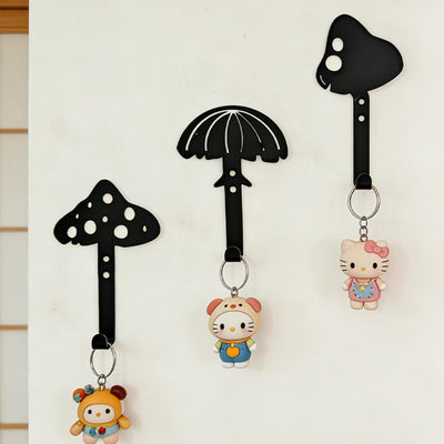 Set 3 Ganchos Pared Hongos Decorativo para Baño Cocina