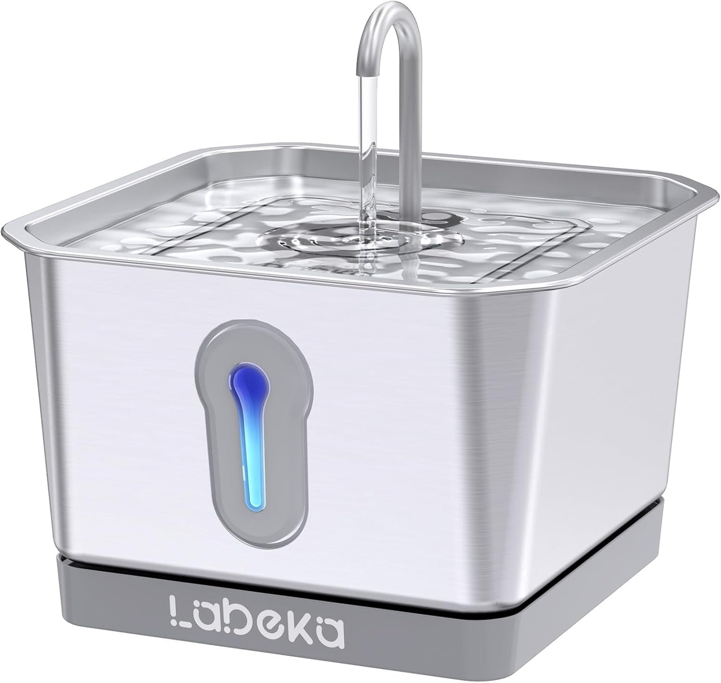 Fuente agua gatos 4L acero inox 304 diseño seguridad