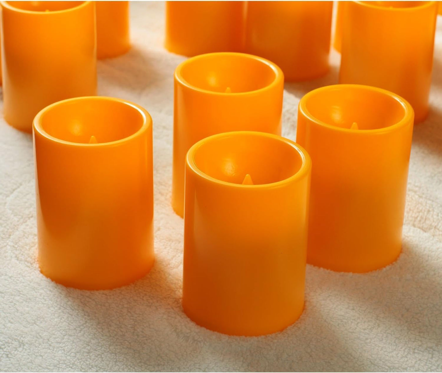 Velas LED parpadeantes 3x4pulg control remoto hogar