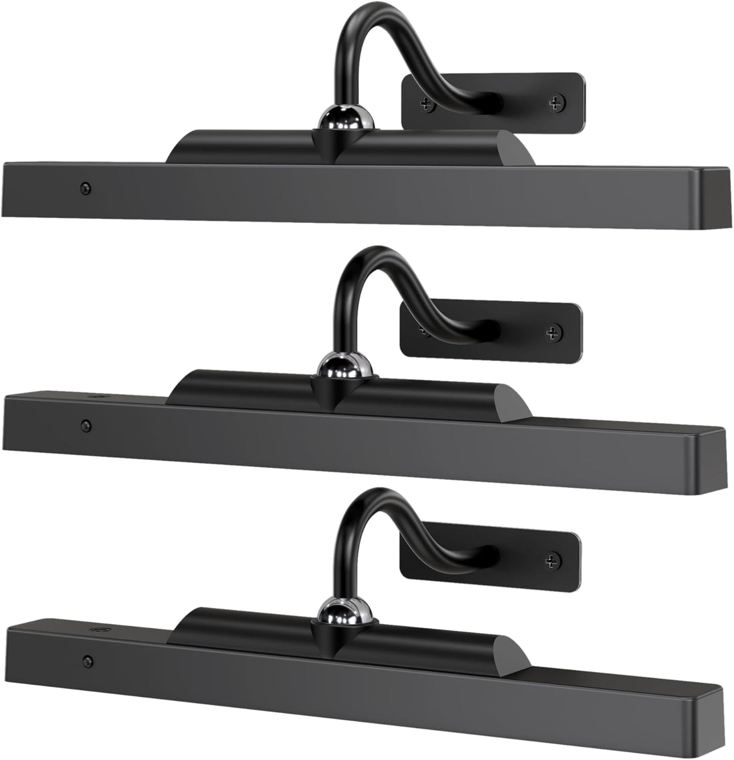 3 Luces Imagen Recargables 4400mAh Control Remoto LED Negro