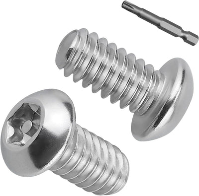 Tornillos Torx acero inox 1/4-20 x 1/2 pulg set 50 con llave